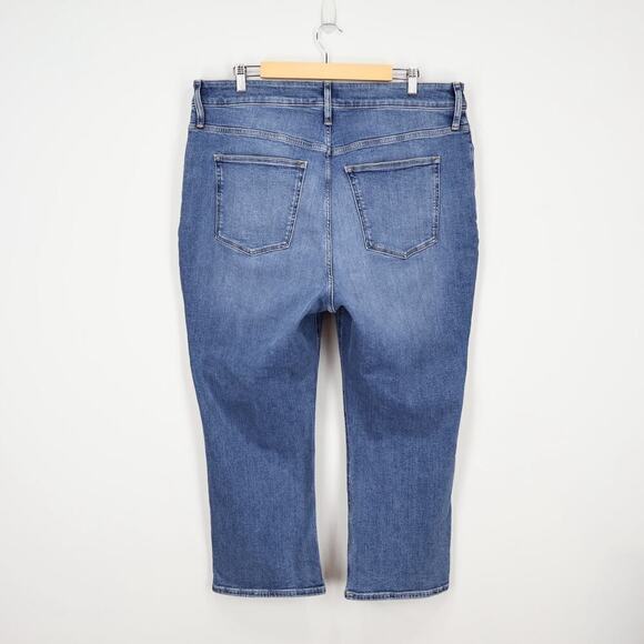 J. Crew Factory Curvy Mid Rise Flare Crop Jeans Signature Stretch Size 34 NWOT - Picture 5 of 8